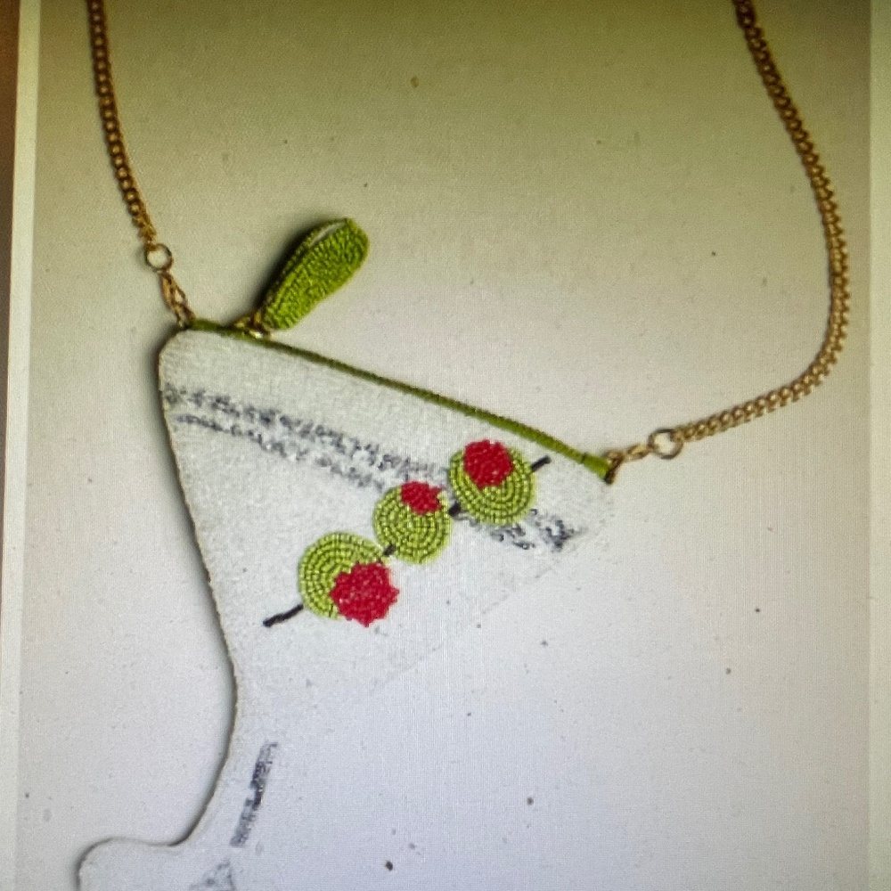 ❤️ ANTHROPOLOGIE DIRTY MARTINI BEADED CROSSBODY PURSE BAG NEW